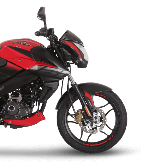 Black and Red Bajaj Pulsar NS 160cc Twin Disk ABS Motorcycle